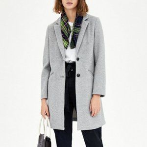 Zara TRF Outerwear Super Soft Coat in Light Grey